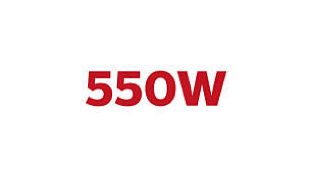 550 W: rendimiento superior con ahorro de energía