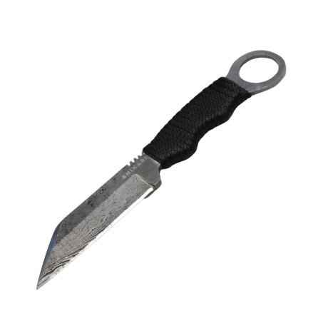 Cuchillo de Lanzamiento Kunai SQL-066 Acero Damasco Artesanal