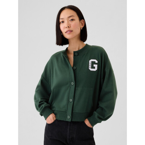 JPN LOGO CREW CARDIGAN ESSEX GREEN 702