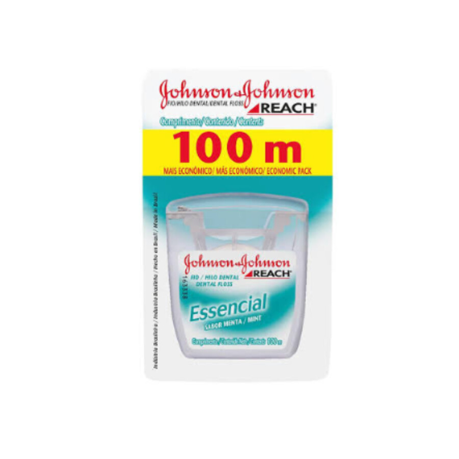 Hilo Dental Reach Essencial Sabor Menta 100 m - Johnson & Johnson Hilo Dental Reach Essencial Sabor Menta 100 m - Johnson & Johnson