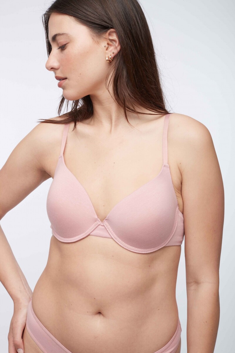 Soutien armado cotton club - Rosa Nude 