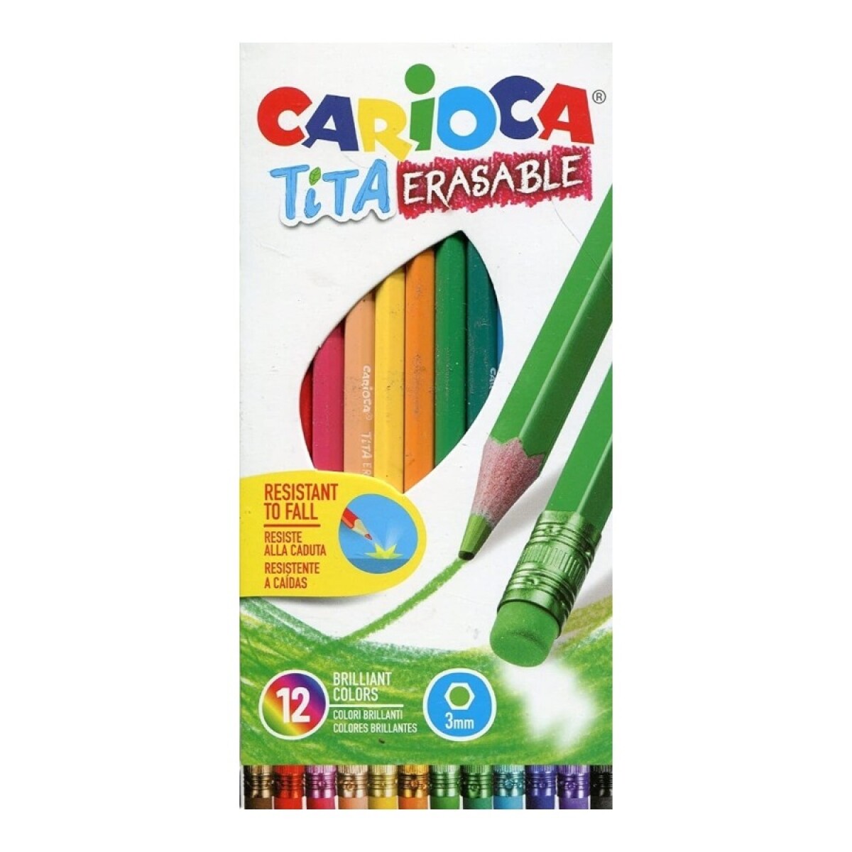 Lápices de Colores Carioca con Goma – 12 Unidades 