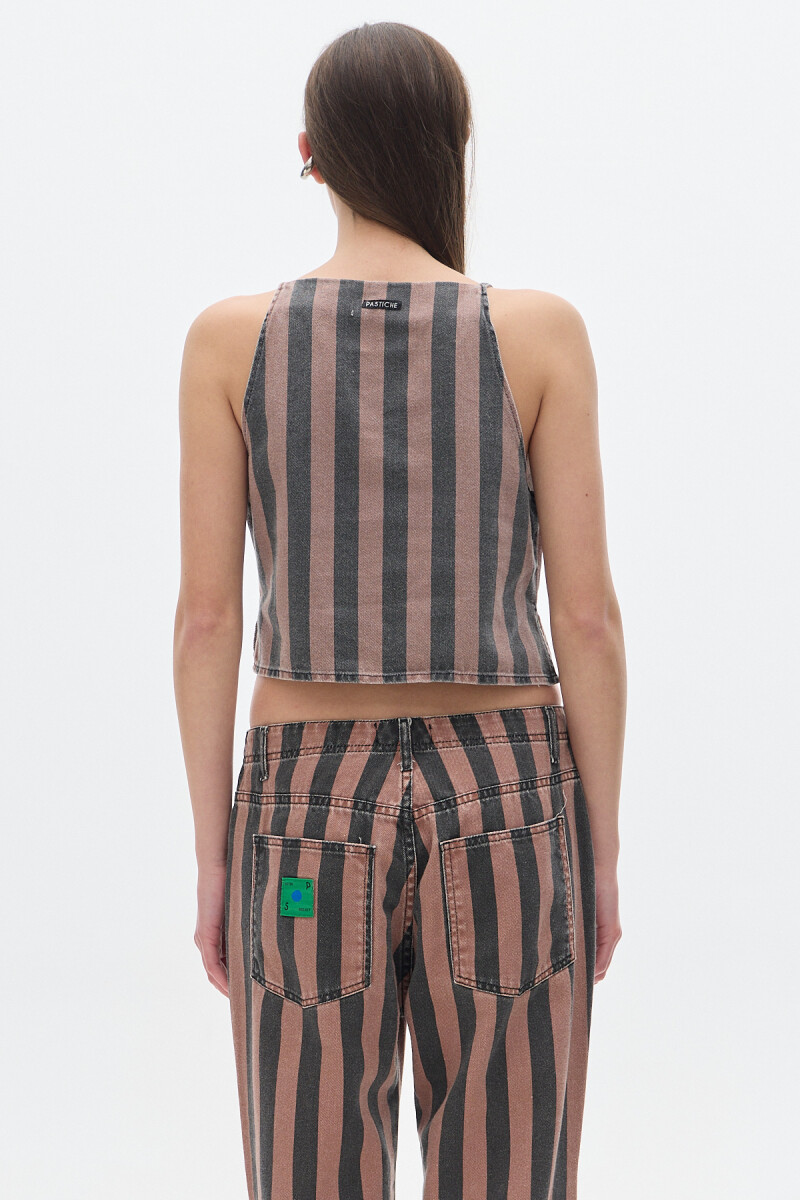 Jean Vaquero Stripes Brown/Black
