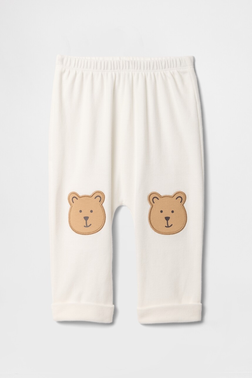Pantalón Osito Bebé New Off White V2