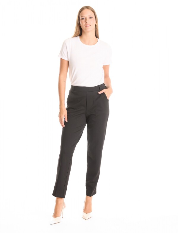 Pantalon Pull On Recto NEGRO