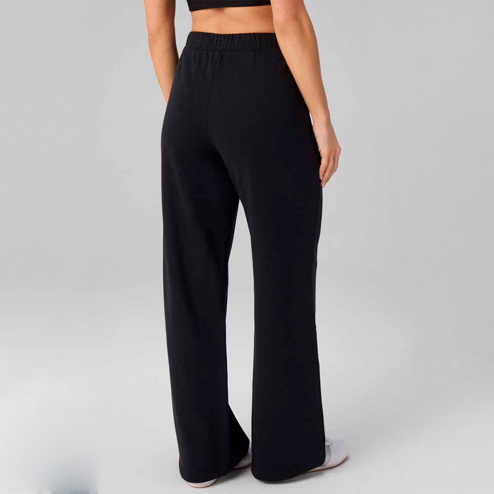 Pantalón Year Round Terry Wide Leg Sweatpant Mujer Black