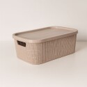 CAJA ORGANIZADORA SIMIL RATTAN 7LTS ROSA ROSA