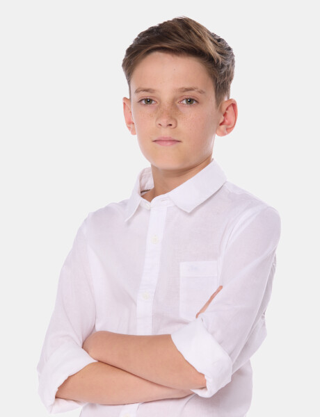 CAMISA DE LINO Blanco