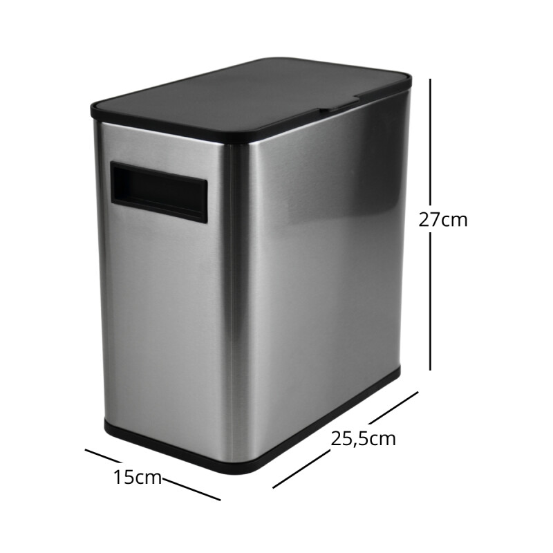 Papelera de colgar para cocina 6lt INOX