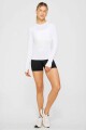 Polo Manga Larga Feather Tech+ Long-Sleeve Top Mujer Classic White