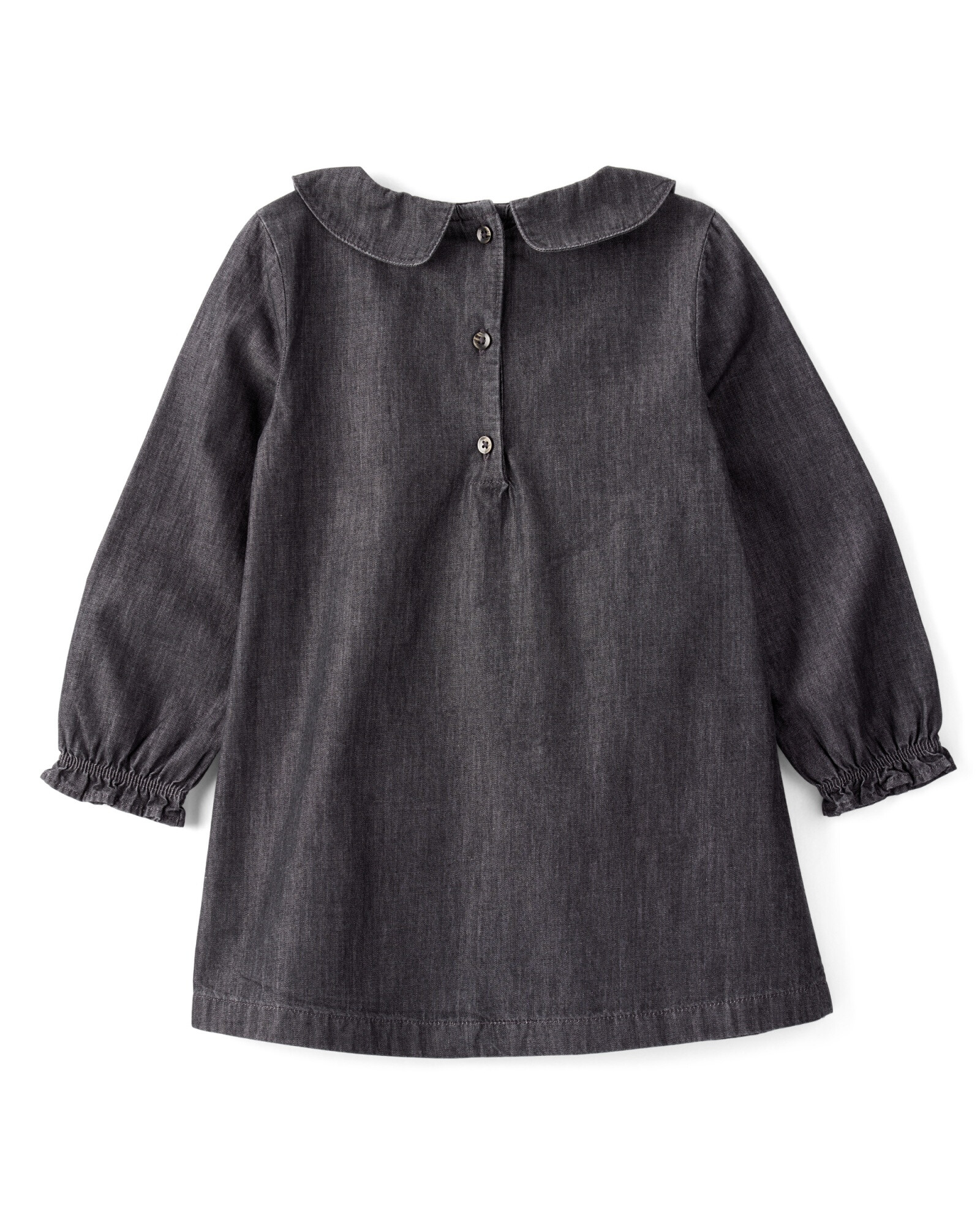 Vestido de chambray, negro, estampado Vestido de chambray, negro, estampado