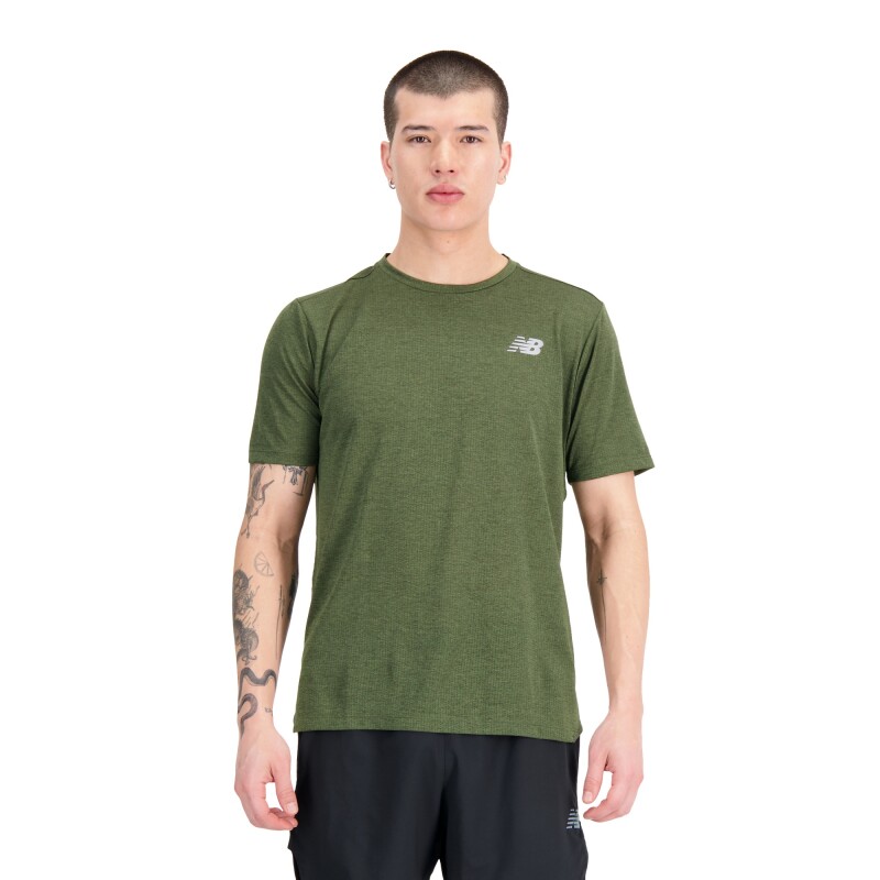 Remera New Balance de Hombre - MT21262KMU GREEN