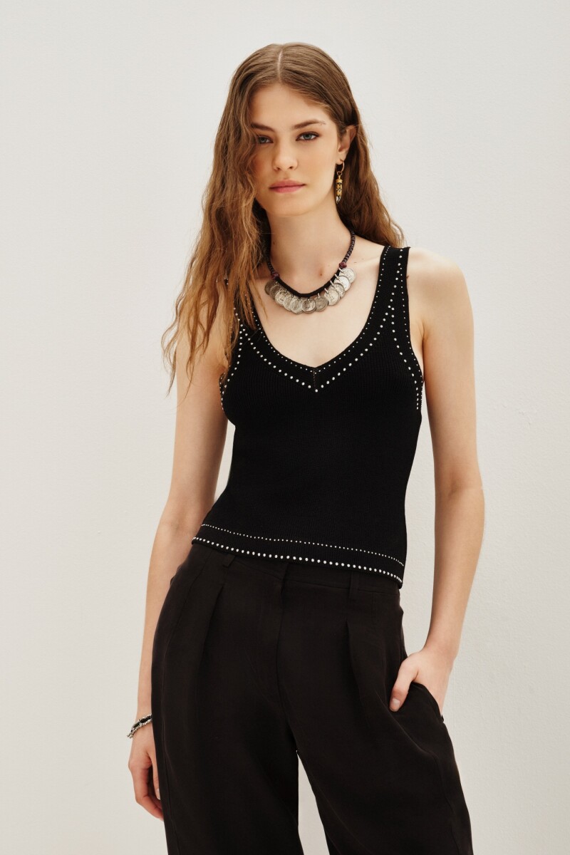 Musculosa Kaiki Dotts Negro