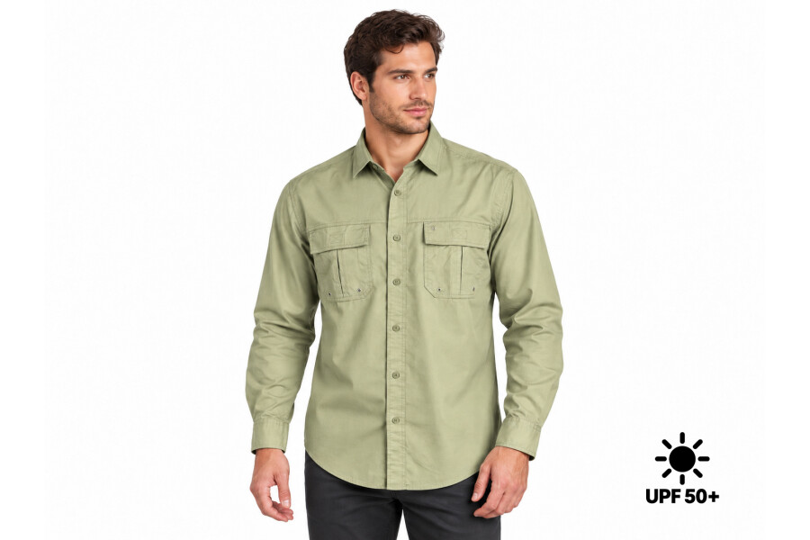 CAMISA HUNTER M LARGA UV+50 Verde