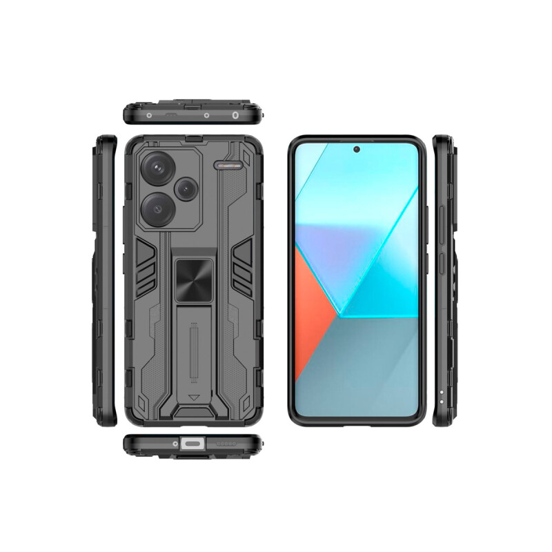 Protector Xiaomi Redmi Note 13 Pro+ 5G con soporte color negro Protector Xiaomi Redmi Note 13 Pro+ 5g Con Soporte Color Negro