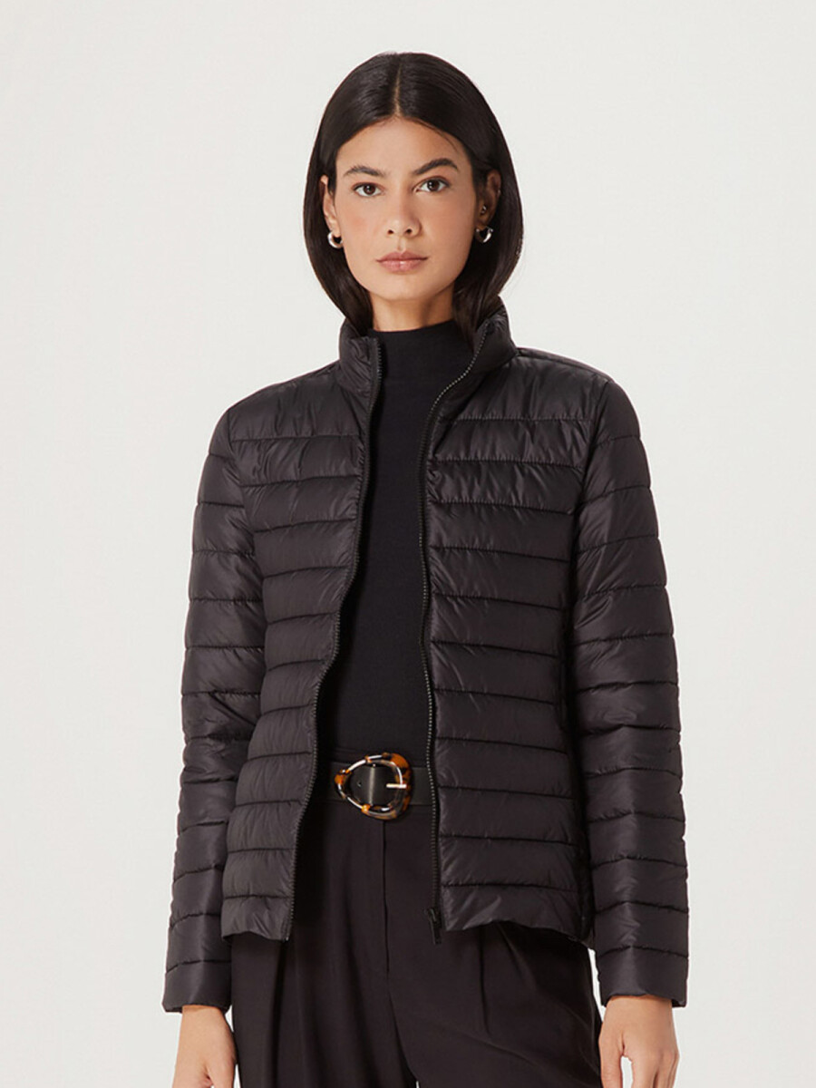 CAMPERA PUFFER CON BOLSILLOS - NEGRO 