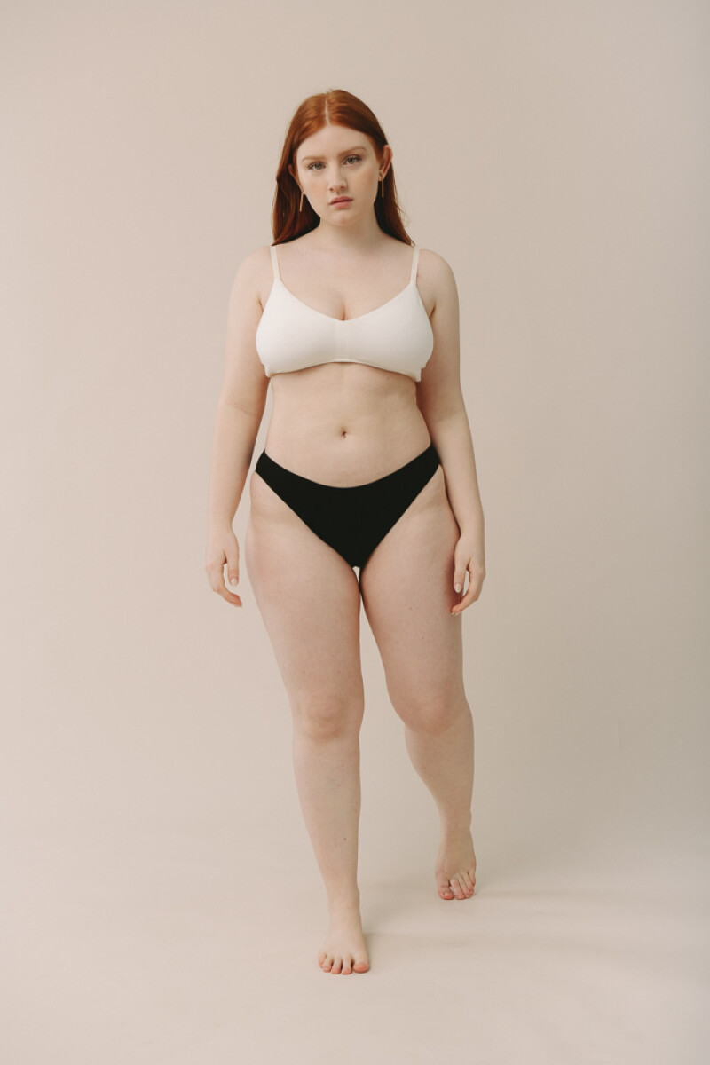 Vedetina Antonia Algodón – Corte clásico con ribete que acompaña sin marcar Negro