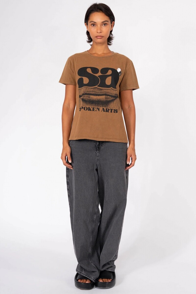 CAMISETA SPOKEN Camel