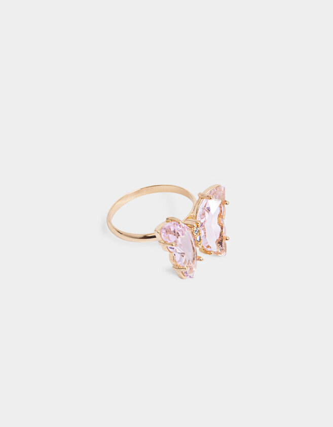 Anillos Medianos y Grandes Con Mariposas Anillo De Mariposa - Dorado Champagne
