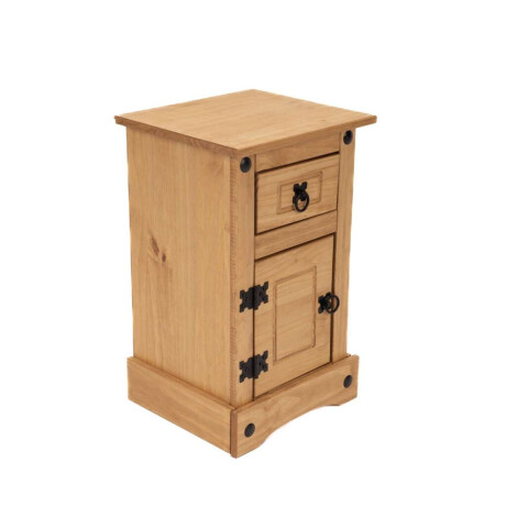 Mesa de luz 1 Cajon 1 puerta Linea Mexicana Ecommerce Natural