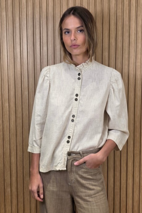Camisa Carlita Beige Melange