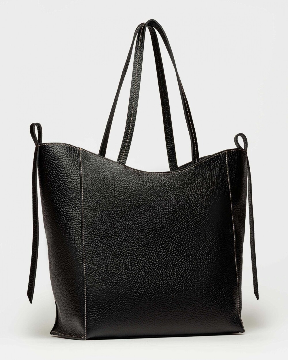 Shopper Cadiz en cuero graneado Negro