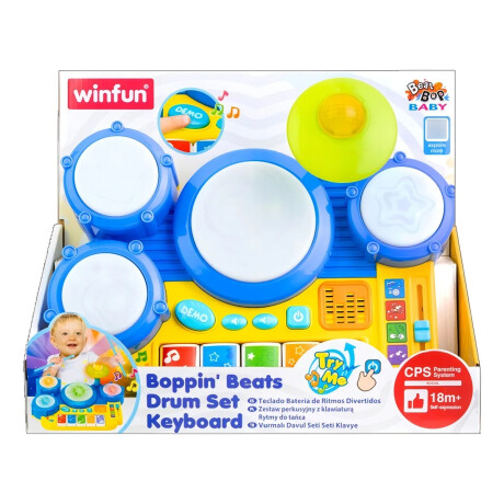 Batería Y Teclado Set Infantil C/ritmos Música Luces Batería Y Teclado Set Infantil C/ritmos Música Luces