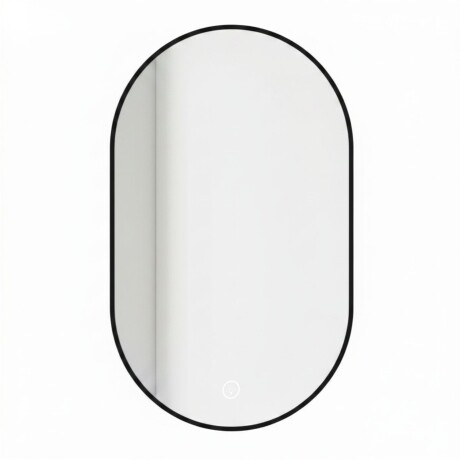 Espejo Vertical Lumax Moddy Marco Ovalado y Luz Led 50x70cm Negro