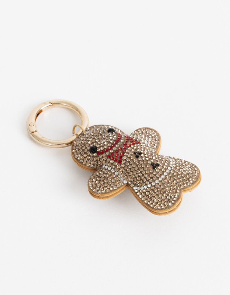 Llavero Strass Llavero Y Bag Charm Galleta De Jengibre - Combinacion Tricolor