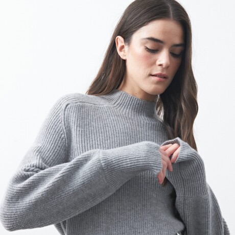 POLERA DALMA Gris Melange