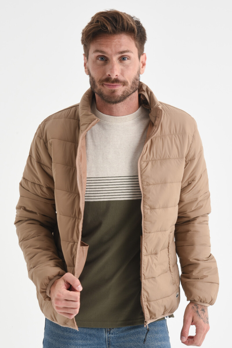 Campera capitoneada - Beige 