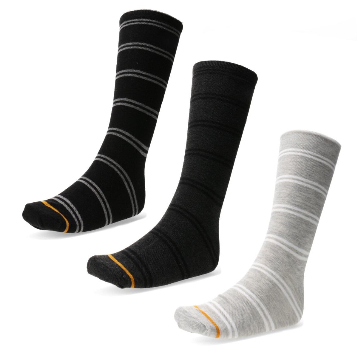 Medias de Hombre Push Media Man striped pack X3 - Gris 
