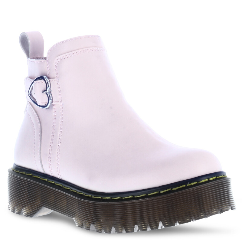 Bota de Niña Mini Miss Carol JARTY con hebilla de corazón y cierre lateral Rosado
