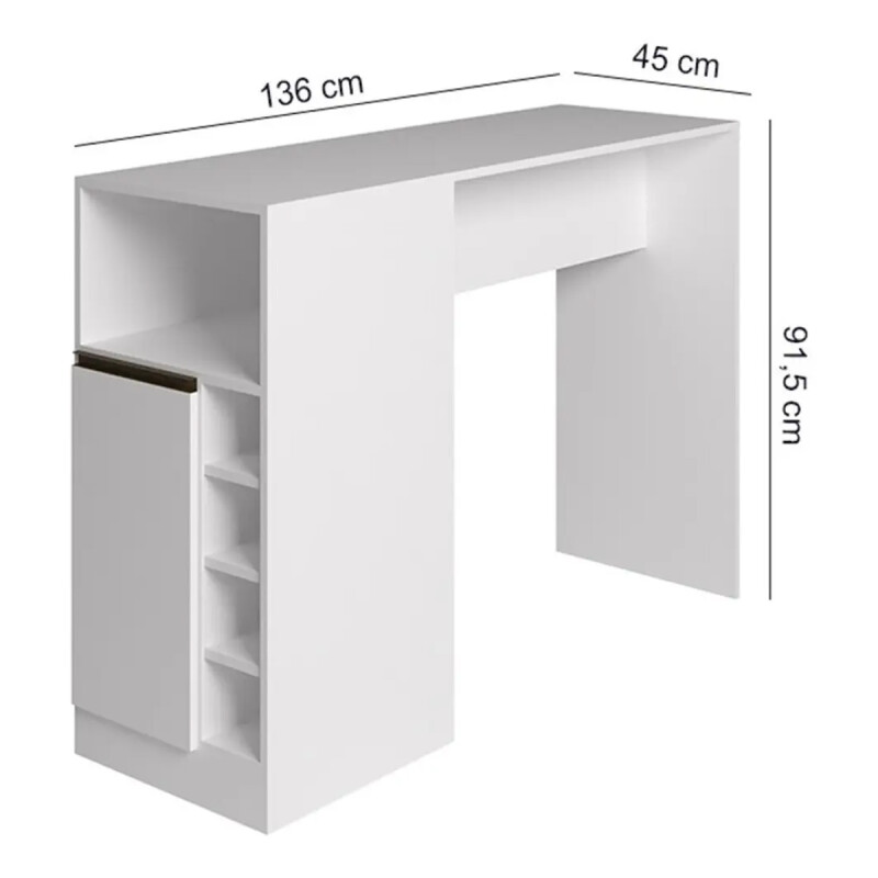 DESAYUNADOR MOBILI BR 0535- 1 Puerta + Estantes BLANCO N/A