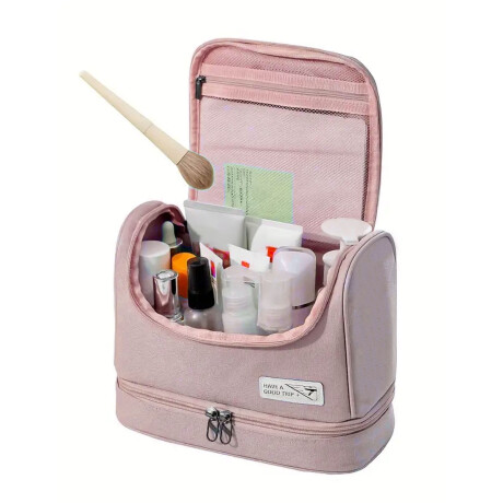 Neceser Organizador Portable de Viaje p/Maquillaje Cosmética Rosa
