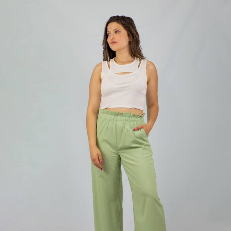 Pantalon Cropped Wanna Light Green