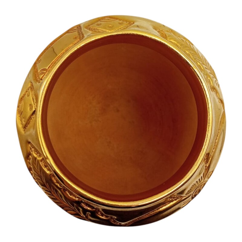 Mate Torpedo con base bañado de oro - ALPACA - 02 marrónuniforme