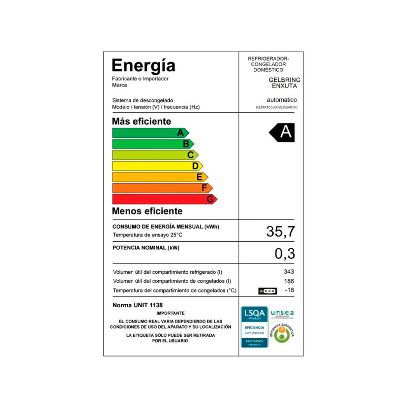 REFRIGERADOR ENXUTA RENX16530I Inox.INVERTER Side by Side N/A