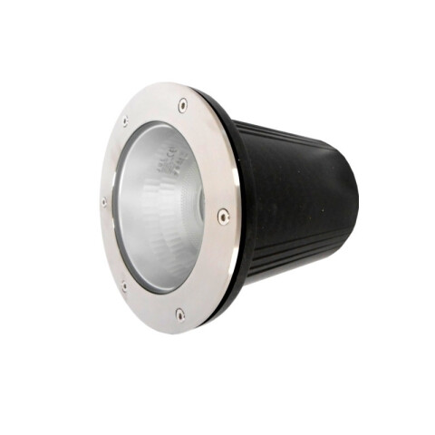 Luminaria de embutir piso IP65 aro en acero Ø20cm AJ6882