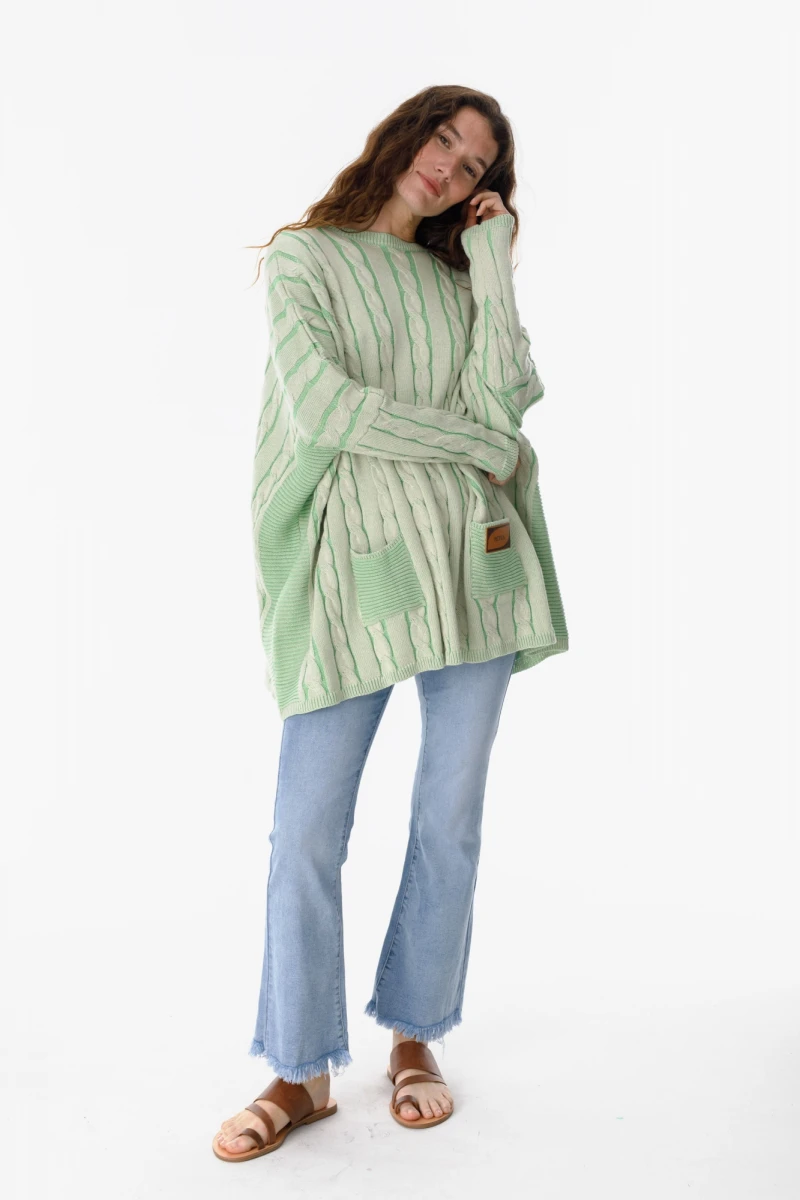 Sweater Oceano verde agua talle unico