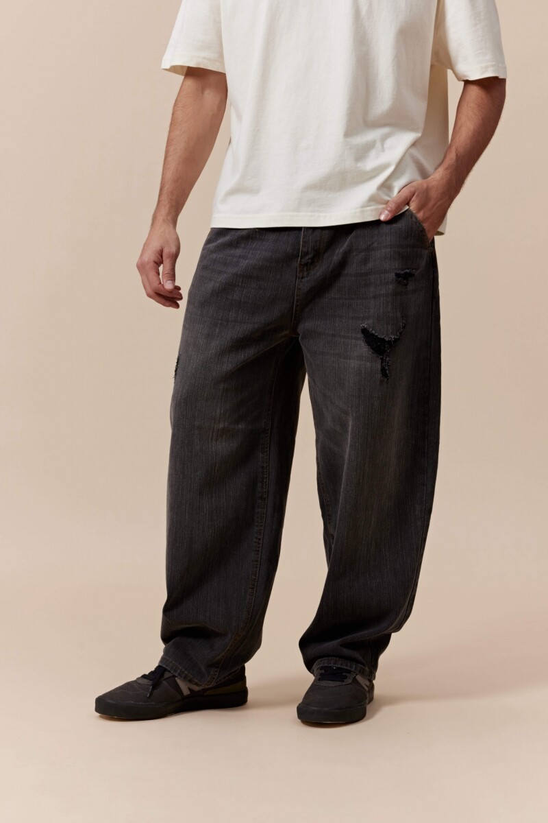 Pantalon denim Baloon - NEGRO JEAN 