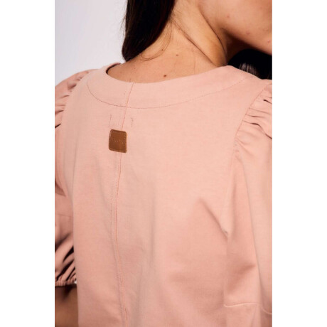 Remera Algodón Manga Globo Rosa