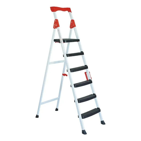 Escalera De Acero Plegable 5+1 Con Plataforma Zln1666 ESCALERA 5 ESCALONES ZILAN ZLN1666