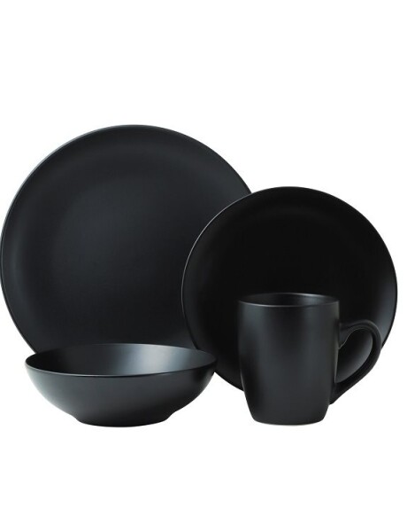 SET 16 PIEZAS STONEWARE D27-21-18/410ML MONO BLACK THOMSON SET 16 PIEZAS STONEWARE D27-21-18/410ML MONO BLACK THOMSON