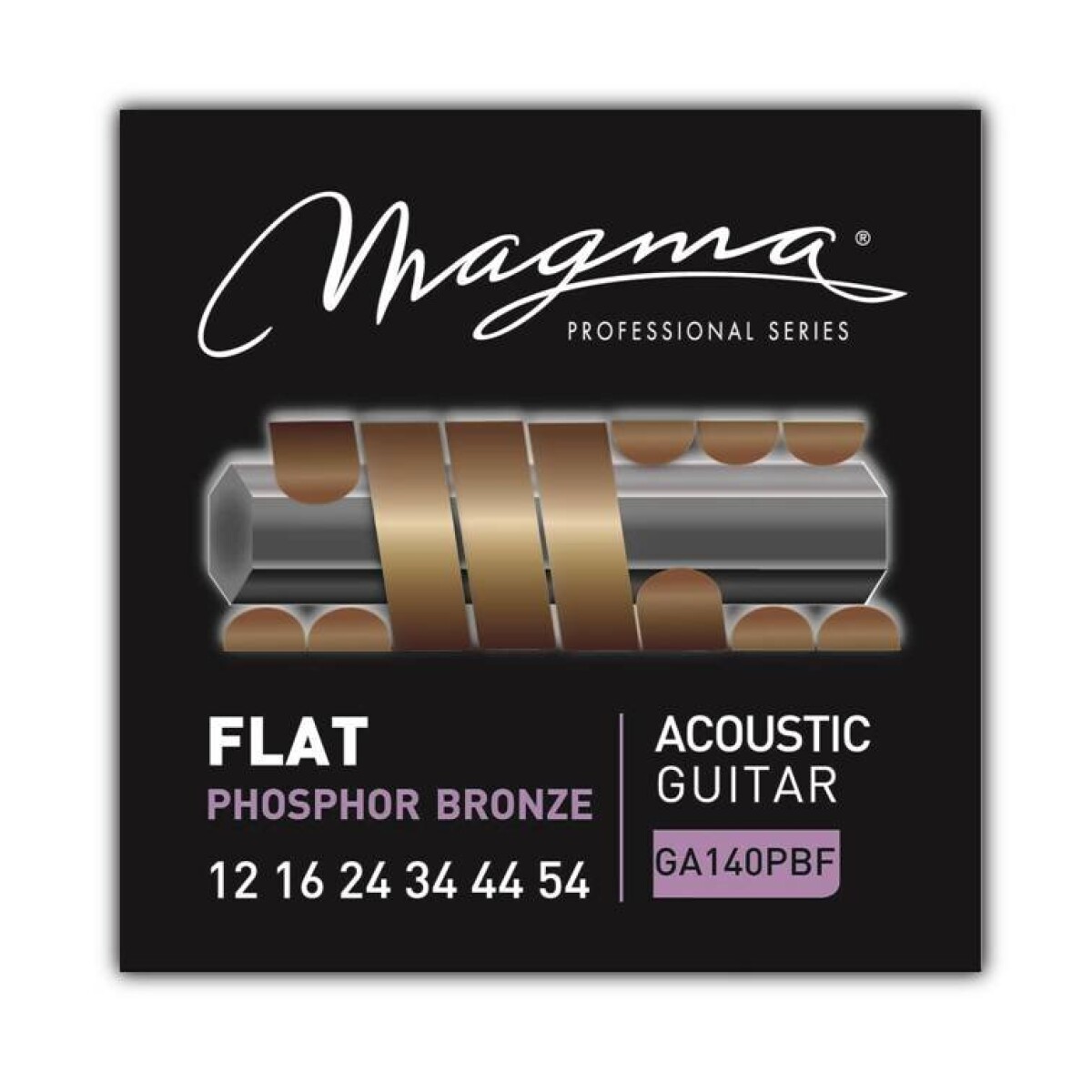 Encordado Guitarra Acustica Magma PB Flat .012 GA140PBF 