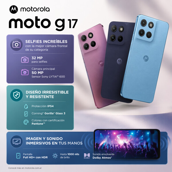 Motorola G17 12gb (4gb + 8gb) Ram 256gb 4g VIOLETA