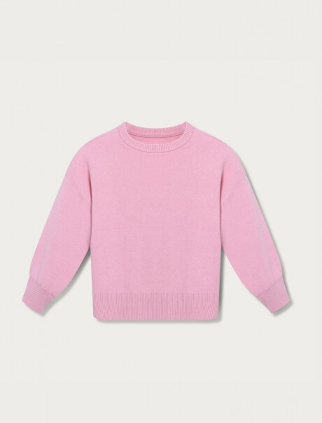 BUZO DE PUNTO INFANTIL - BLANCO ROSADO