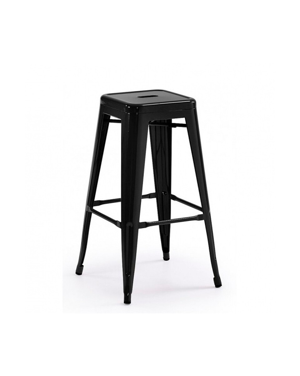 Taburete Tolix Hogar Pub Muebles - Negro 