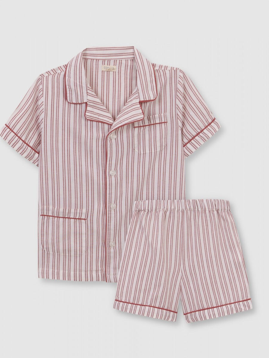 Pijama Oxford Rosa