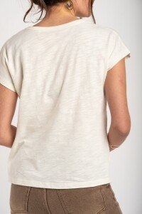 Remera Algodón Flame Nácar
